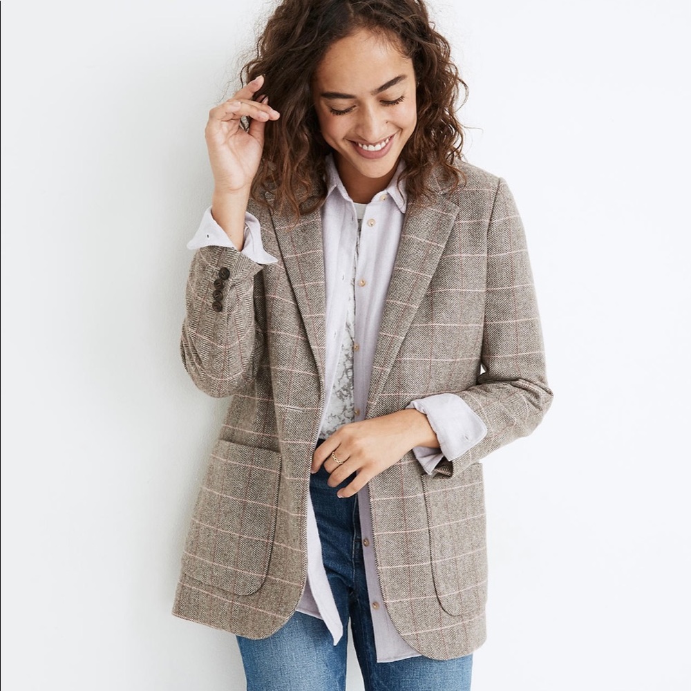 Madewell Larsen Blazer in Plaid - Small